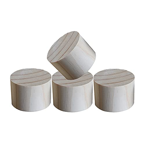 POTUBI Möbelerhöhung, 8 cm Durchmesser, Möbelerhöhung, Möbelbeine, weiche Möbelfüße, Hebevorrichtungen aus Holz, Möbelfüße, Hebevorrichtung for Möbel (3 cm)(8cm) von POTUBI