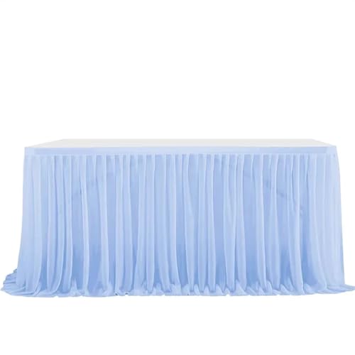 POTUBI Party-Tischrock, Hochzeitstischröcke, Geburtstagstischrock, Hochzeitsfeier, Tutu, Tüll-Tischrock, Hochzeitsfeier, Heimdekoration, Party-Tischröcke (rot, 122 x 77 cm)(Color 4,6FT (185x77cm)) von POTUBI