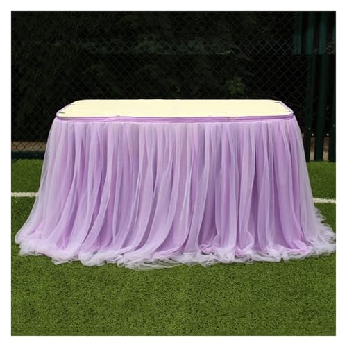 POTUBI Party-Tischrock, Tüll-Tischrock, elastisches Netz-Tüll-Geschirr, Tischdecke for Feiertagspartys, Tischrock, Hochzeitsfeier-Dekor, 100 x 75 cm, Party-Tischröcke (Farbe 6)(Color 5) von POTUBI