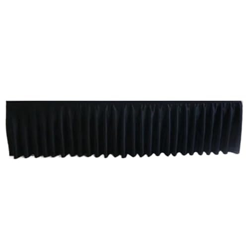 Party-Tischrock, Party-Tischröcke, Eisseiden-Chiffon, Hochzeitstischrock, Party-Bankett, Bühnen-Tischrock for Tischdecken-Dekoration, Party-Dekorationen (rot, H120 cm x L300 cm)(Black,H50cm x L300cm) von POTUBI