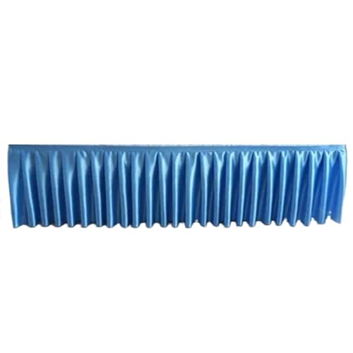 Party-Tischrock, Party-Tischröcke, Eisseiden-Chiffon, Hochzeitstischrock, Party-Bankett, Bühnen-Tischrock for Tischdecken-Dekoration, Party-Dekorationen (rot, H120 cm x L300 cm)(Blue,H50cm x L300cm) von POTUBI