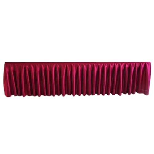 Party-Tischrock, Party-Tischröcke, Eisseiden-Chiffon, Hochzeitstischrock, Party-Bankett, Bühnen-Tischrock for Tischdecken-Dekoration, Party-Dekorationen (rot, H120 cm x L300 cm)(Color 2,H30cm x L300cm von POTUBI