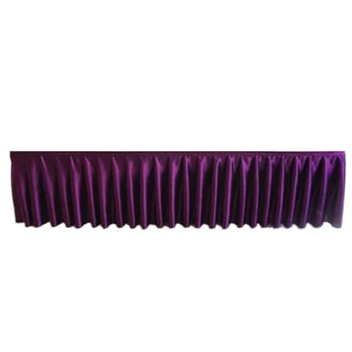 Party-Tischrock, Party-Tischröcke, Eisseiden-Chiffon, Hochzeitstischrock, Party-Bankett, Bühnen-Tischrock for Tischdecken-Dekoration, Party-Dekorationen (rot, H120 cm x L300 cm)(Color 3,H20cm x L300cm von POTUBI