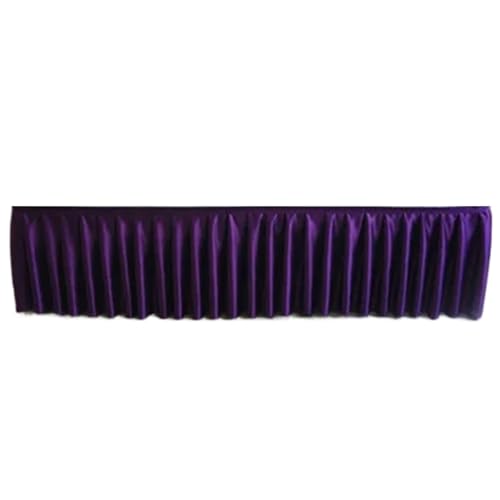 Party-Tischrock, Party-Tischröcke, Eisseiden-Chiffon, Hochzeitstischrock, Party-Bankett, Bühnen-Tischrock for Tischdecken-Dekoration, Party-Dekorationen (rot, H120 cm x L300 cm)(Color 6,H20cm x L300cm von POTUBI