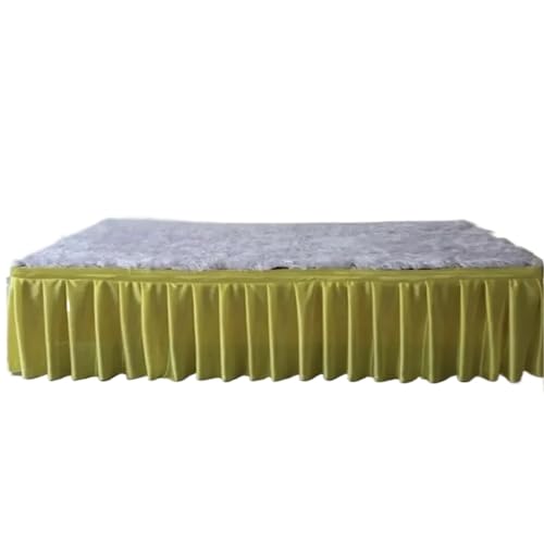 Party-Tischrock, Party-Tischröcke, Hochzeits-Tischrock for Tischdecke, Tischdecke, Hochzeitsbühne, weiße Eisseide, Tischrock, Dekoration, Party-Dekorationen (rot, H110 x B300 cm)(Yellow,H80xW300CM) Party-Tischrock, Party-Tischröcke, Hochzeits-Tischrock for Tischdecke, Tischdecke, Hochzeitsbühne, weiße Eisseide, Tischrock, Dekoration, Party-Dekorationen (rot, H110 x B300 cm)(Yellow,H80xW300CM) von POTUBI