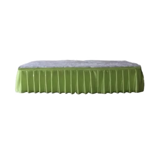 Party-Tischrock, Party-Tischröcke, Hochzeits-Tischrock for Tischdecke, Tischdecke, Hochzeitsbühne, weiße Eisseide, Tischrock, Dekoration, Party-Dekorationen (rot, H110 x B300 cm)(Color 2,H50xW300CM) von POTUBI