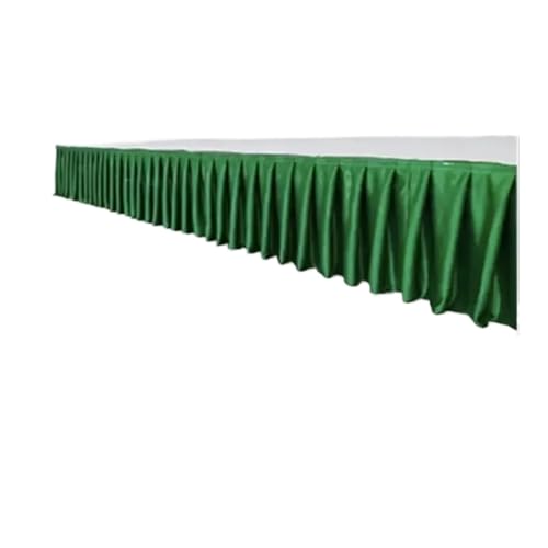 Party-Tischrock, Party-Tischröcke, Hochzeits-Tischrock for Tischdecke, Tischdecke, Hochzeitsbühne, weiße Eisseide, Tischrock, Dekoration, Party-Dekorationen (rot, H110 x B300 cm)(Deep Green,H30xW300CM von POTUBI