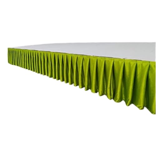 Party-Tischrock, Party-Tischröcke, Hochzeits-Tischrock for Tischdecke, Tischdecke, Hochzeitsbühne, weiße Eisseide, Tischrock, Dekoration, Party-Dekorationen (rot, H150 x L300 cm)(Color 1,H50xL300CM) von POTUBI