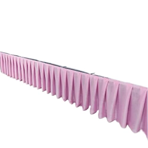 Party-Tischrock, Party-Tischröcke, Hochzeits-Tischrock for Tischdecke, Tischdecke, Hochzeitsbühne, weiße Eisseide, Tischrock, Dekoration, Party-Dekorationen (rot, H150 x L300 cm)(Light Pink,H75xL300CM von POTUBI