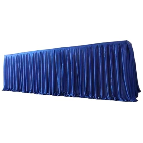 Party-Tischrock, Party-Tischröcke, Tischrock, Hochzeitsfeier, Bankett, Bühne, Chiffon-Tischrock for Tischdecke, Tischrock for Geburtstagsfeier-Dekorationen (rot, H 75 cm x L 300 cm)(Blue,H75cm x L300c von POTUBI