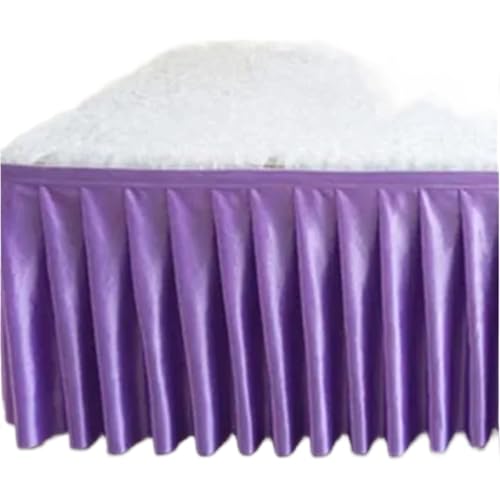 Party-Tischrock, Party-Tischröcke, Tischrock, Hochzeitsfeier, Bankett, Bühne, Chiffon-Tischrock for Tischdecke, Tischrock for Geburtstagsfeier-Dekorationen (rot, H 75 cm x L 300 cm)(Purple,H50cm x L30 von POTUBI
