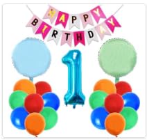 POVALLOV Supe Mari Geburtstag Deko4 Jahre, GeburtstagsdekoSupemari , mari luftballon, Tortendeko, Regenvorhang, Ballons Geburtstag, 52 Stück Geburtstagsparty-Dekorationen von POVALLOV