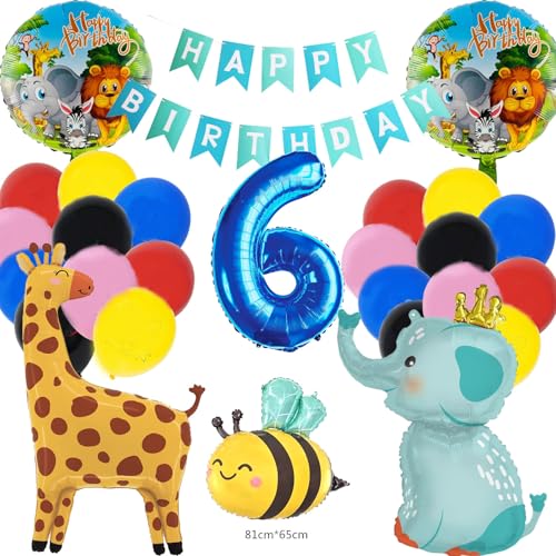 POVALLOV Super Sonici Geburtstag Deko 6 Jahre, Kinder Sonici Geburtstag Deko Set,Sonici Luftballons Geburtstag Dazu GehöRen Geburtstagsbanner, Jungen MäDchen Sonici Geburtstagsdeko von POVALLOV