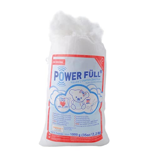 POWER FÜLL Füllwatte 1kg Ökotex antiallergisch waschbar 95°C hochflauschig Bastellwatte Kissenfüllung Füllmaterial - vakuumiert POWER FÜLL Füllwatte 1kg Ökotex antiallergisch waschbar 95°C hochflauschig Bastellwatte Kissenfüllung Füllmaterial - vakuumiert von POWER FÜLL