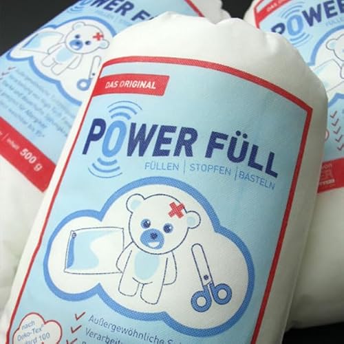 POWER FÜLL Füllwatte 3kg 3X 1KG 3KG Ökotex antiallergisch waschbar 95°C hochflauschig Kissenfüllung Bastelwatte Füllmaterial Stopfmaterial … von POWER FÜLL