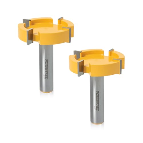 POWERTEC 73055-P2 Fräser-Bit, CNC- und Oberflächenfräser-Bit, 1/2 Schaft, 5,1 cm Durchmesser, 1,27 cm Schnitttiefe, Fräs-Hobel-Bit, perfekt für Spoilboard-Oberflächen, Holzfräsen, Hobeln, 2 Stück POWERTEC 73055-P2 Fräser-Bit, CNC- und Oberflächenfräser-Bit, 1/2 Schaft, 5,1 cm Durchmesser, 1,27 cm Schnitttiefe, Fräs-Hobel-Bit, perfekt für Spoilboard-Oberflächen, Holzfräsen, Hobeln, 2 Stück von POWERTEC