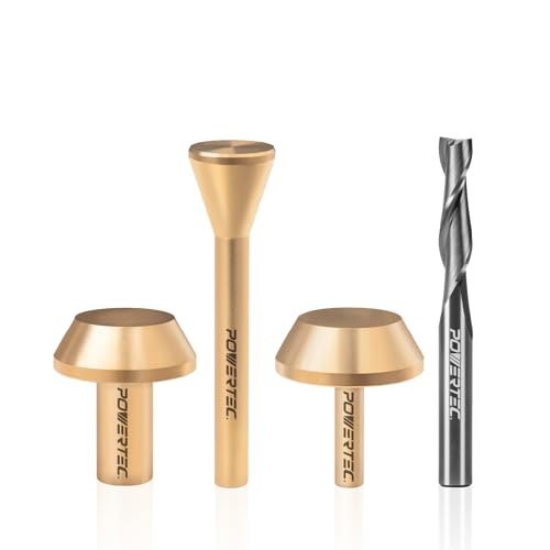 POWERTEC 73059 Spiralfräser-Bit und Oberfräsen-Subbase-Zentrierstift-Set, hochgeschnittener Vollhartmetall-CNC-Fräser-Bit POWERTEC 73059 Spiralfräser-Bit und Oberfräsen-Subbase-Zentrierstift-Set, hochgeschnittener Vollhartmetall-CNC-Fräser-Bit von POWERTEC