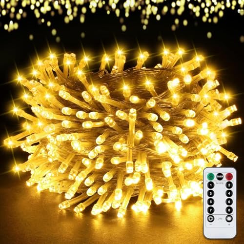 POWZOO Lichterkette außen 30M 300 LED Lichterkette Außen Weihnachtsbeleuchtung außen 8 Modi Fernbedienung Timer,IP44 Erweiterbar Lichterkette für innen,Weihnachtsdeko Party Hochzeit Garten(30M) POWZOO Lichterkette außen 30M 300 LED Lichterkette Außen Weihnachtsbeleuchtung außen 8 Modi Fernbedienung Timer,IP44 Erweiterbar Lichterkette für innen,Weihnachtsdeko Party Hochzeit Garten(30M) von POWZOO
