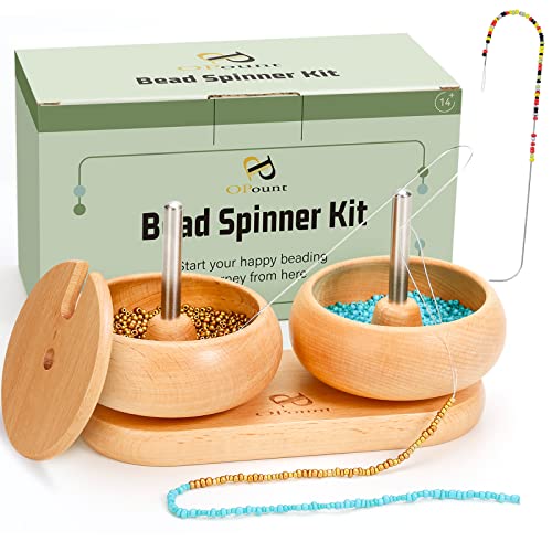 PP OPOUNT Großer Perlen-Spinner mit 2 Schüsseln und 2 großen Augen Perlen-Nadeln, Perlen-Spinner für Schmuckherstellung, DIY Saatperlen, Tonperlen, Taillenperlen, Armbänder, Halskette PP OPOUNT Großer Perlen-Spinner mit 2 Schüsseln und 2 großen Augen Perlen-Nadeln, Perlen-Spinner für Schmuckherstellung, DIY Saatperlen, Tonperlen, Taillenperlen, Armbänder, Halskette von PP OPOUNT
