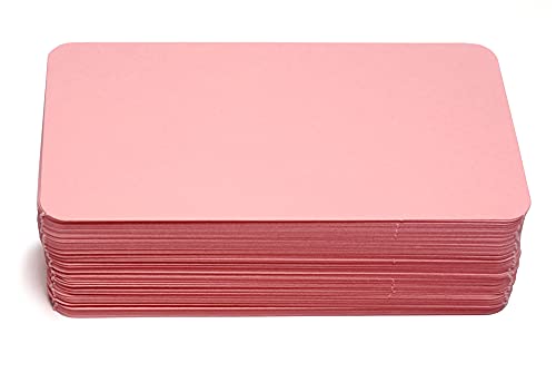 PPAPPAPPIYO 8,9 x 5,9 cm, blanko farbige Karteikarten, 100 Stück, Papier – blanko (rosa) von PPAPPAPPIYO