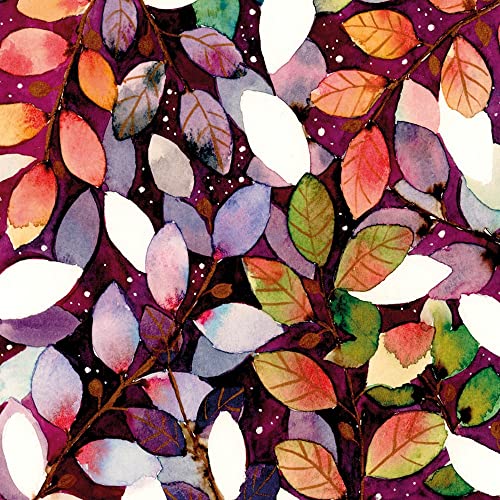 20 Servietten Es regnet HerbstBlätter purple | Herbst | Blätter | Wald | Garten | Tischdeko | Decoupage | Serviettentechnik 33x33cm von PPD