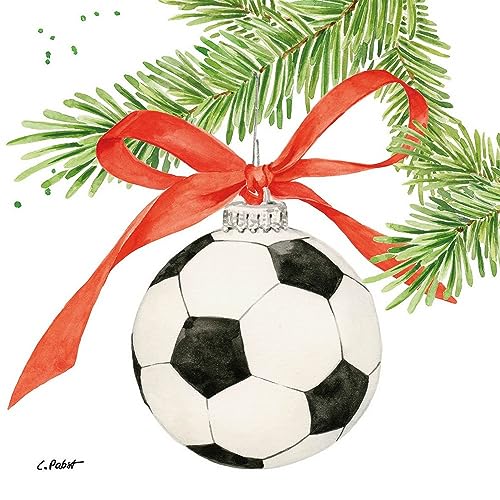 20 Servietten Weihnachten Fußball am Weihnachtsbaum als Tischdeko. Papierservietten mit Motiv. Auch für Decoupage und Serviettentechnik 33x33cm 20 Servietten Weihnachten Fußball am Weihnachtsbaum als Tischdeko. Papierservietten mit Motiv. Auch für Decoupage und Serviettentechnik 33x33cm von PPD
