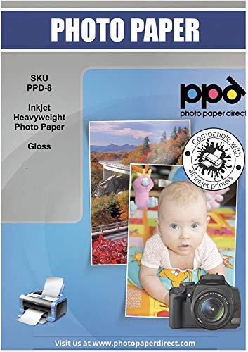PPD 100 x A4 Inkjet Fotopapier Premium Glänzend 260 g/m2, Sofort Trocken, Wasserfest PPD-8-100 von PPD