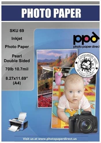 PPD 50xA4 Inkjet Premium Plus Fotopapier Satin 290g Beidseitig Bedruckbar Wasserfest PPD-69-50 von PPD