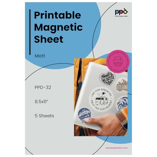 PPD 5xA4 Inkjet Premium Fotopapier Magnetisch, Matt, Bedruckbar und Schneidbar PPD-32-5 von PPD