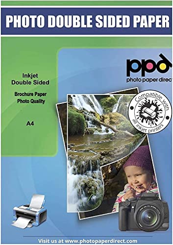 PPD 100xA4 Inkjet Flyerpapier 130g Matt Beidseitig Beschichtet für Druck in Fotoqualität PPD-40-100 von PPD