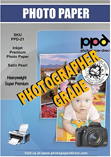 PPD 100xA4 Inkjet Fotopapier 280g Satin Premium Plus Wasserfest, Sofort Trocken PPD-21-100 von PPD