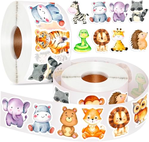 Runde Tier Aufkleber, 1000pcs Animal Sticker Rolle, Tier Aufkleber, Tier Belohnungsaufkleber, Tieraufkleber Runde, Cartoon Tier Aufkleber, Animal Sticker Kinder, Tiermuster Sticker Runde Tier Aufkleber, 1000pcs Animal Sticker Rolle, Tier Aufkleber, Tier Belohnungsaufkleber, Tieraufkleber Runde, Cartoon Tier Aufkleber, Animal Sticker Kinder, Tiermuster Sticker von PPGGOPP
