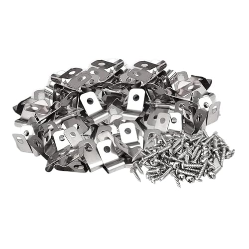 100 Stück Clips Zaundraht Zaunclips Landwirtschaftliche Zaunmontageclips, Edelstahl-Schraubdrahtklemmen mit Schrauben 100 Stück Clips Zaundraht Zaunclips Landwirtschaftliche Zaunmontageclips, Edelstahl-Schraubdrahtklemmen mit Schrauben von PPQIRU