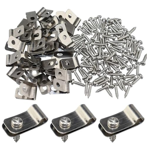 200er-Set Drahtzaunklammern, Zaundrahtklemmen aus Aluminium for 12-16 Gauge Schweißdraht an Holz-, Metall- oder Vinylzäunen 200er-Set Drahtzaunklammern, Zaundrahtklemmen aus Aluminium for 12-16 Gauge Schweißdraht an Holz-, Metall- oder Vinylzäunen von PPQIRU