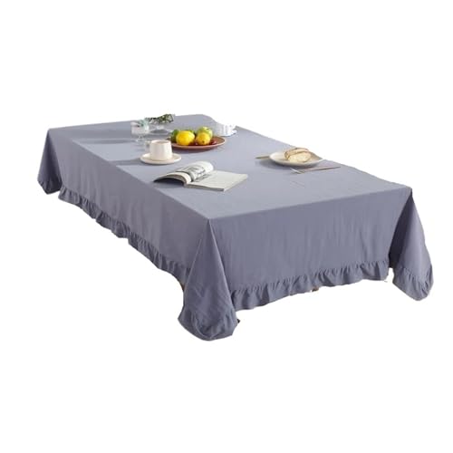 Bankett Tischtuch Tischdecke aus Baumwollstoff, waschbare Tischdecke for Hochzeit, Party, Esszimmer, Bankett, Dekoration, Tischdecke(Gray,60x60cm) von PPQIRU