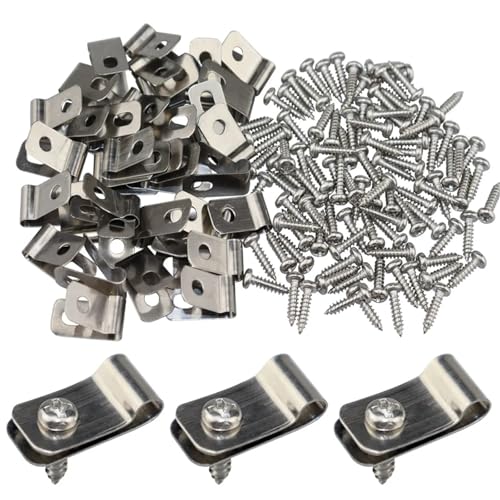 Drahtzaunklammern, 100 Stück Zaundrahtklemmen aus Aluminium for 12-16 Gauge Schweißdraht an Holz-, Metall- oder Vinylzäunen Drahtzaunklammern, 100 Stück Zaundrahtklemmen aus Aluminium for 12-16 Gauge Schweißdraht an Holz-, Metall- oder Vinylzäunen von PPQIRU