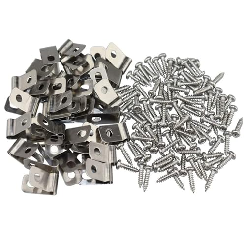 Drahtzaunklammern, 300 Stück Zaundrahtklemmen aus Aluminium for 12-16 Gauge Schweißdraht an Holz-, Metall- oder Vinylzäunen Drahtzaunklammern, 300 Stück Zaundrahtklemmen aus Aluminium for 12-16 Gauge Schweißdraht an Holz-, Metall- oder Vinylzäunen von PPQIRU