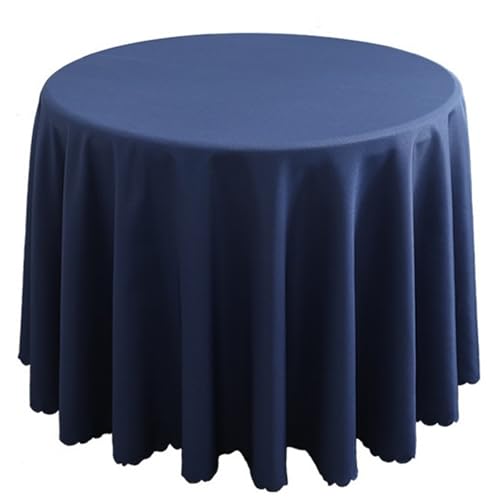 PPQIRU Bankett Tischtuch 1 stücke Polyester Runde Tischdecke Feste Tischdecke for Hochzeit Geburtstag Party Tisch Abdeckung Wohnkultur(Blue3,Diameter 180CM) von PPQIRU