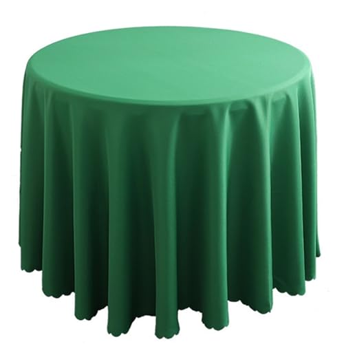 PPQIRU Bankett Tischtuch 1 stücke Polyester Runde Tischdecke Feste Tischdecke for Hochzeit Geburtstag Party Tisch Abdeckung Wohnkultur(Green1,Diameter 180CM) von PPQIRU