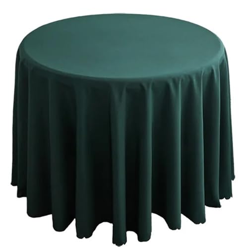 PPQIRU Bankett Tischtuch 1 stücke Polyester Runde Tischdecke Feste Tischdecke for Hochzeit Geburtstag Party Tisch Abdeckung Wohnkultur(Green3,Diameter 300CM) von PPQIRU