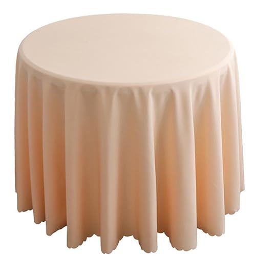 PPQIRU Bankett Tischtuch 1 stücke Polyester Runde Tischdecke Feste Tischdecke for Hochzeit Geburtstag Party Tisch Abdeckung Wohnkultur(Khaki,Diameter 160CM) von PPQIRU