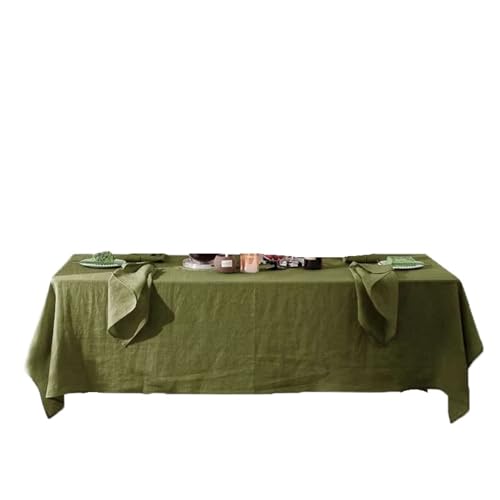 PPQIRU Bankett Tischtuch 2 Stück Heimtischdecken, Hochzeitsfeierdekorationen, Feiertagstischdekorationen, Küchentischdecken, Picknicktücher(Green,90x140cm) von PPQIRU