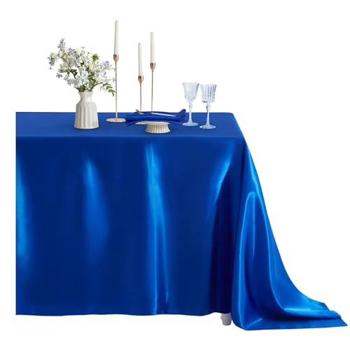 PPQIRU Bankett Tischtuch Hochzeitstischdecke, Antifouling, knitterfrei, seidig weiche Tischdecke, Bankett-Tischdecke for drinnen und draußen(145x240cm) von PPQIRU