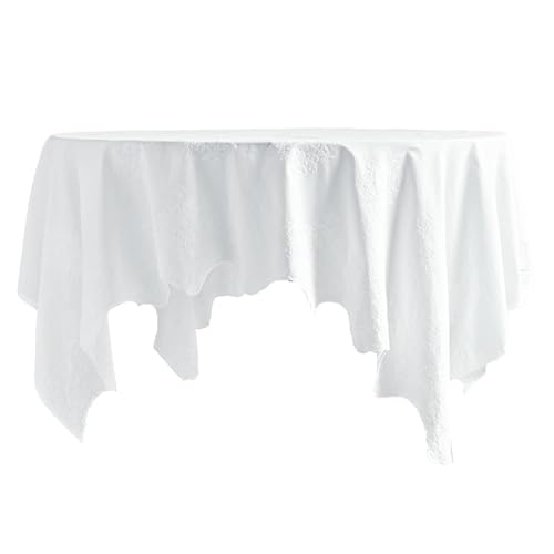 PPQIRU Bankett Tischtuch Runde Tischdecke, Spitze bestickte Tischdecke, Esstisch, Couchtisch-Abdeckung(145 * 220cm) von PPQIRU