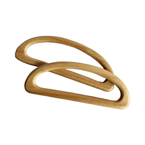 PPQIRU Hölzerne Taschengriffe 2 stücke 24cm Massivholz D Form Taschen Griff Holz Geldbörse Rahmen Aufhänger DIY Holz Handtasche Griffe Tasche Zubehör Ersatz(Khaki) von PPQIRU
