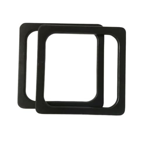 PPQIRU Hölzerne Taschengriffe 4 Stück Taschengriffe aus Holz, DIY-Handgemachtes Taschenzubehör for Umhängetaschen, Geldbörsen und Handtaschen, robust und stilvoll(Square Black) von PPQIRU