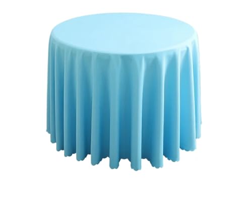 PPQIRU Runde Tischdecke Hochzeitsdekoration, runde Tischdecke, Polyester-Tischdecke, Hotel-Tagungsraum, Abendessen, Geburtstagsfeier, Feiertage(Blue,320cm) von PPQIRU
