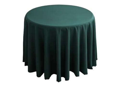 PPQIRU Runde Tischdecke Hochzeitsdekoration, runde Tischdecke, Polyester-Tischdecke, Hotel-Tagungsraum, Abendessen, Geburtstagsfeier, Feiertage(Dark Green,320cm) von PPQIRU