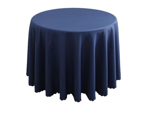 PPQIRU Runde Tischdecke Hochzeitsdekoration, runde Tischdecke, Polyester-Tischdecke, Hotel-Tagungsraum, Abendessen, Geburtstagsfeier, Feiertage(Deep Blue,320cm) von PPQIRU