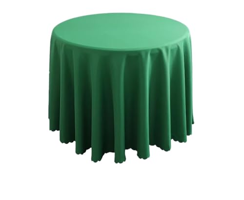 PPQIRU Runde Tischdecke Hochzeitsdekoration, runde Tischdecke, Polyester-Tischdecke, Hotel-Tagungsraum, Abendessen, Geburtstagsfeier, Feiertage(Green,320cm) von PPQIRU